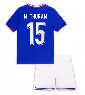 Frankrig Marcus Thuram #15 Replika Babytøj Hjemmebanesæt Børn EM 2024 Kortærmet (+ Korte bukser)